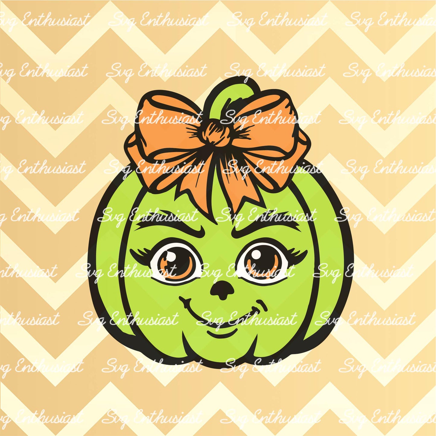 Coquette green pumpkin SVG PNG DXF