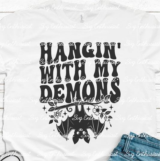 Hanging with my demons SVG PNG DXF