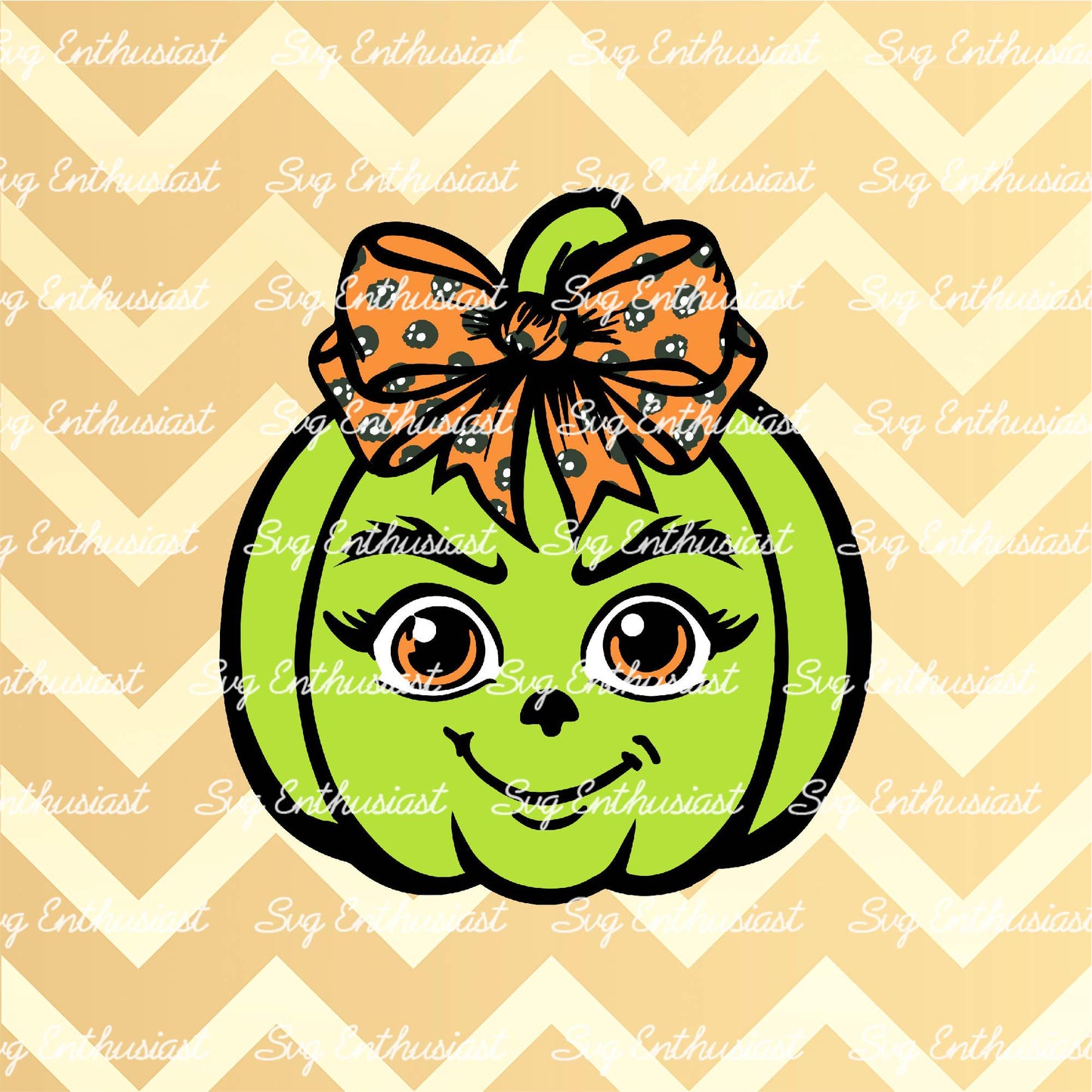 Coquette green pumpkin SVG PNG DXF