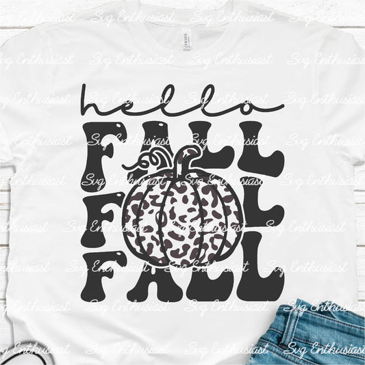 Hello fall SVG PNG DXF