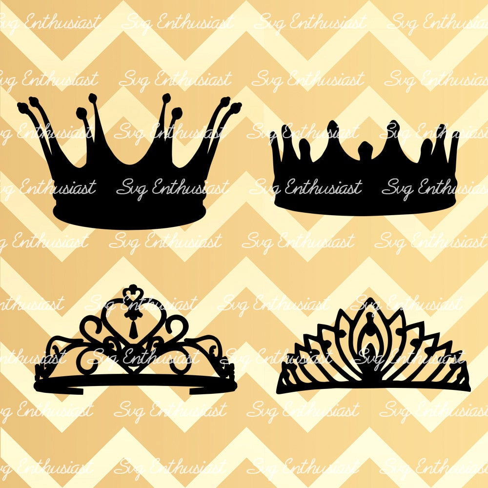 Crown SVG PNG DXF bundle