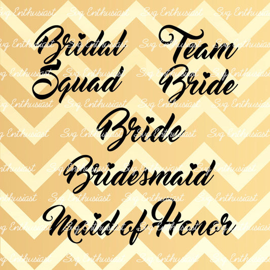 Bride bundle SVG PNG DXF Bundle